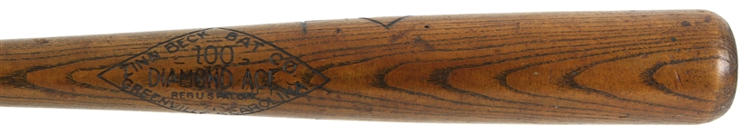 1925-29 Rogers Hornsby Zinn Beck Diamond Ace 100 Professional Model Bat (MEARS LOA)