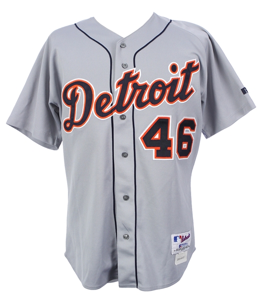 2003 Mike Maroth Detroit Tigers Game Worn Road Jersey (MEARS LOA/Team COA) 21 Loss Season