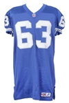 1998 Detroit Lions #63 Home Jersey (MEARS LOA)