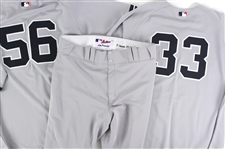 2005-08 New York Yankees Jerseys & Pants - Lot of 3 w/ Jaret Wright, Tanyon Sturtze & Shelley Duncan (MEARS LOA/Steiner)