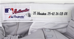 2006-08 New York Yankees Road Uniform Pants - Lot of 3 Pairs w/ Mike Mussina, Jason Giambi & Miguel Cairo (MEARS LOA/Steiner)