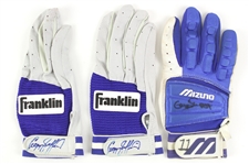 1990-2000 circa Gary Sheffield Game Worn Signed Batting Gloves (Lot off 3) (JSA)