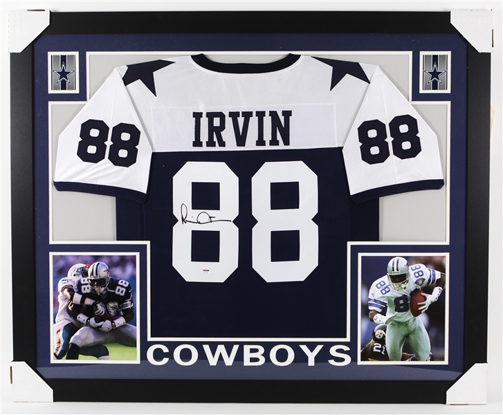 2016 Michael Irvin Dallas Cowboys 36" x 44" Framed Signed Jersey (PSA/DNA)