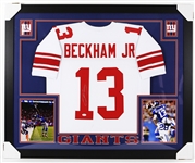 2016 Odell Beckham Jr New York Giants 36" x 44" Framed Signed Jersey *JSA*