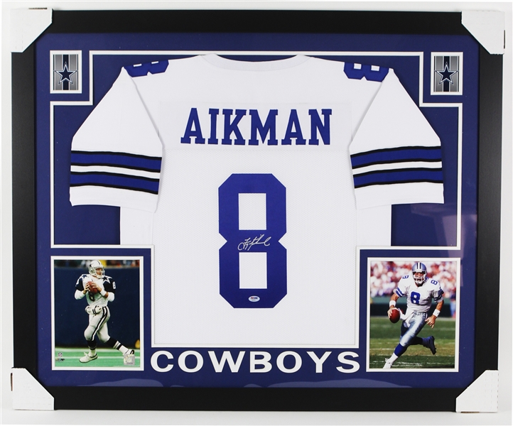 2016 Troy Aikman Dallas Cowboys 36" x 44" Framed Signed Jersey (PSA/DNA)