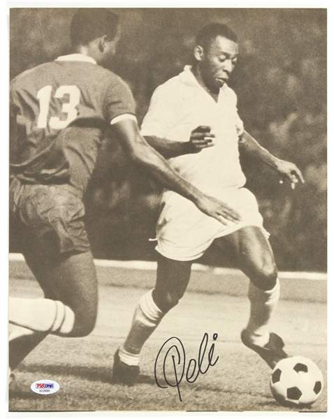 1970s style Pele Brazil Soccer signed 11”x14” Photo (PSA/DNA) 