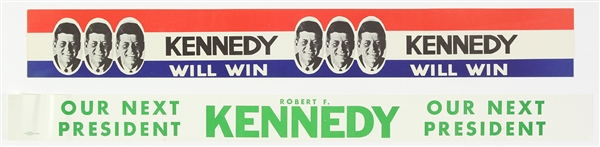 1960 John F. Kennedy and 1968 Robert Kennedy Hat Band (Lot of 2)