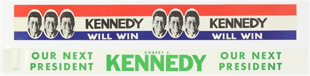 1960 John F. Kennedy and 1968 Robert Kennedy Hat Band (Lot of 2)