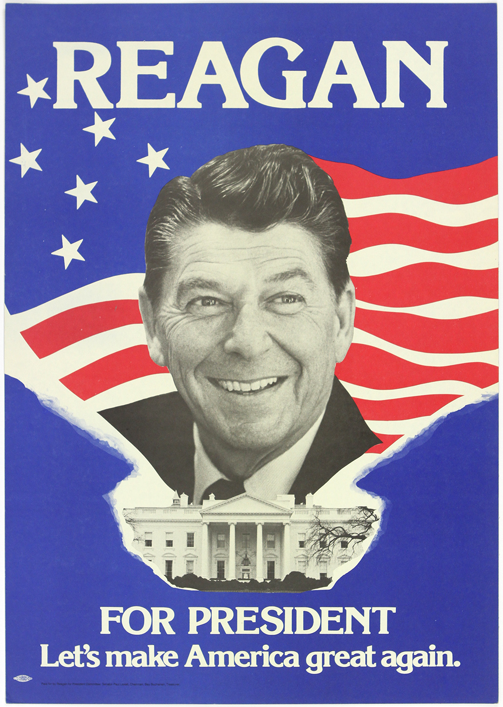 Lot Detail - 1980 Ronald Reagan Let's Make America Great Again ...