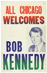 1960’s Robert Kennedy All Chicago Welcomes Bob Kennedy 14”x22.5” Poster