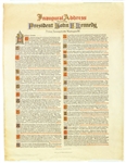 1963 John F Kennedy Inaugural Address 15”x20” Poster
