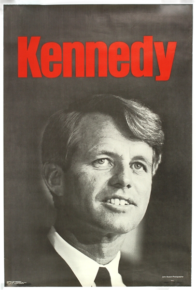 1968 Robert Kennedy For President Large Campaign 24”x37” Poster