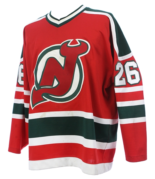 1990-1992 Paul Stastny New Jersey Devils Jersey & Tackla Soviet Union CCCP Jersey(MEARS LOA)