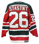 1990-1992 Paul Stastny New Jersey Devils Jersey & Tackla Soviet Union CCCP Jersey(MEARS LOA)