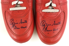1980s Ozzie Smith St. Louis Cardinals Autographed Red KanaRoos Cleats (MEARS LOA/JSA)