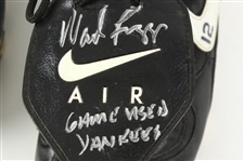 1997 Wade Boggs New York Yankees Game Worn Autographed Black Nike Cleats (MEARS LOA/JSA)
