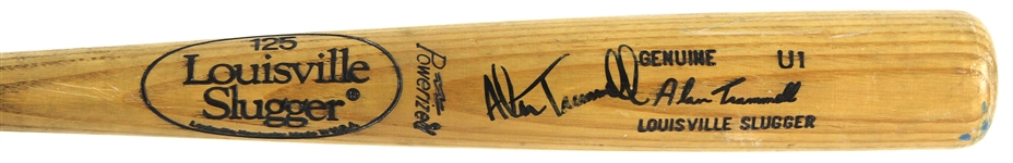 1980-83 Alan Trammell Detroit Tigers Louisville Slugger Professional Model Game Used Bat (MEARS LOA/JSA)