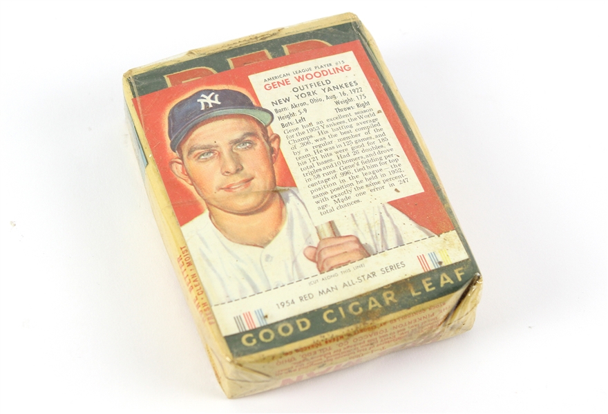 1954 RARE Gene Woodling Red Man Tobacco Unopened Tobacco Pack