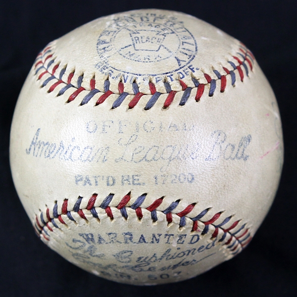 1927-31 OAL Barnard Baseball Misc Signed Baseball (JSA)