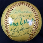 1977-1984 OAL Lee MacPhail Baseball Hall of Famers Multi-Signed Baseball w/ 20 Signatures (PSA/DNA)