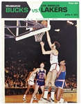 1971 Milwaukee Bucks VS Los Angeles Lakers Program 