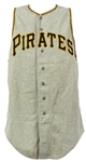1958 Hank Foiles Pittsburgh Pirates Game Worn Road Vest (MEARS LOA)
