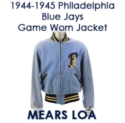1944-1945 Philadelphia Phillies / Blue Jays Game Worn Jacket(MEARS LOA)