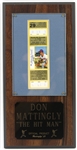 1987 Don Mattingly Nashville Sounds Autograph Ticket (JSA)