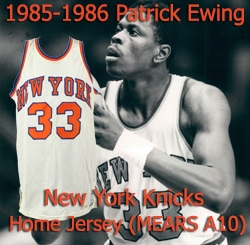 1985-86 Patrick Ewing New York Knicks Home Jersey (MEARS A10)