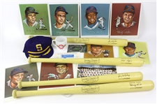 1969 Seattle Pilots Baseball Bats & Photos (Lot of 42)