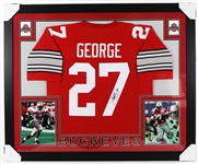 2016 Eddie George Ohio State Buckeyes 36" x 44" Framed Signed Jersey *JSA*