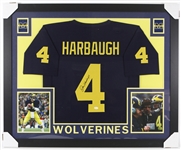 2016 Jim Harbaugh Michigan Wolverines 36" x 44" Signed Jersey *JSA*