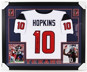 2016 DeAndre Hopkins Houston Texans (white) 36" x 44" Framed Signed Jersey *JSA*