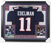2016 Julian Edelman New England Patriots 36" x 44" Framed Signed Jersey *JSA*