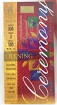 1996 Olympics Opening Ceremony Ticket, Ball Caps, & Umbrella (Lot of 4)