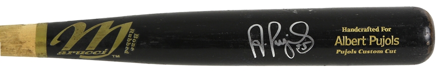 2008 Albert Pujols St. Louis Cardinals Autographed Marucci Bone Rubbed Game Used Bat (MEARS A10 / PSA) MVP Season!!!