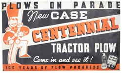 1950s Case Manufacturing "Plows on Parade" 34" x 58" Tractor Plow Sign