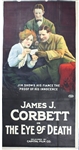 1919 James Corbett "The Eye of Death" 42" x 80" Canvas Backed Film Poster