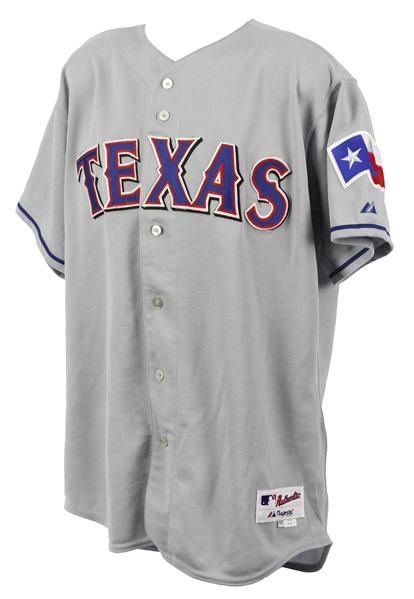 2003 Alex Rodriguez Texas Rangers Road Jersey(MEARS LOA)