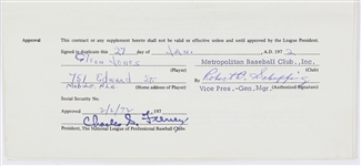 1972 Cleon Joseph Jones Uniform Player's Contract (JSA)