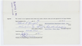1972 Edward Emil Kranepool Uniform Player's Contract, Memorandum, and Benefit Plan Booklet (JSA)