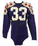 1940-1960s College All Star #33 Game Worn Football Jersey(MEARS LOA)