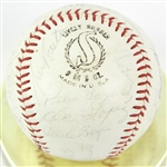 1960s Mickey Mantle (Clubhouse), Roger Maris (Clubhouse), & New York Yankees Team Signed Non Official Baseball (JSA)