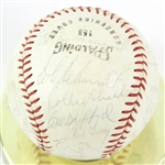 1960s Mickey Mantle (Clubhouse), Roger Maris (Clubhouse), & New York Yankees Team Signed Non Official Baseball (JSA)