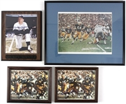 Mickey Mantle Facsimile Autographed Plaque/Bart Starr Autographed Photos/Paul Hornung Photo (JSA)