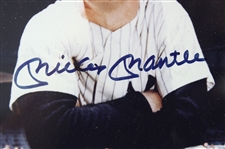 Mickey Mantle Facsimile Autographed Plaque/Bart Starr Autographed Photos/Paul Hornung Photo (JSA)