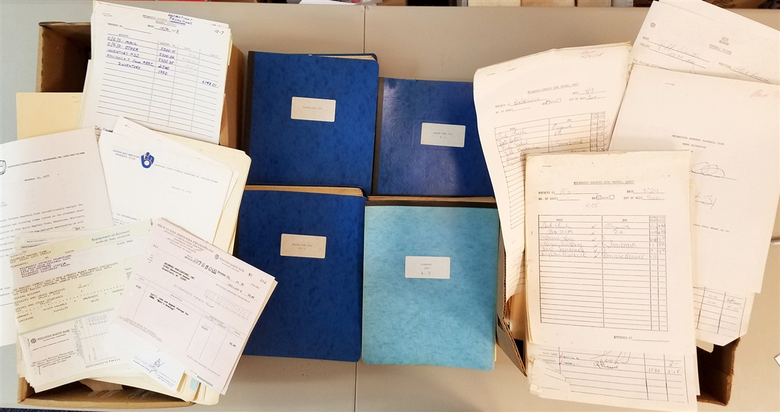 1970s - 1980s Milwaukee Brewers Paperwork (Lot of 17)