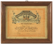 1963 & 1968 Columbus Sunday Dispatch & Columbus Evening Dispatch Newspapers with 13x16 U.S. War Savings Stamps Framed Certificate (Lot of 5)