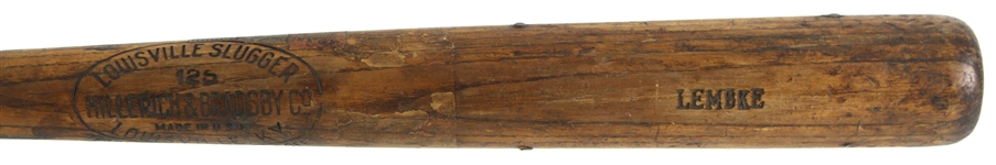 1920s Lembke H&B Louisville Slugger Professional Model Game Used Bat (MEARS LOA)