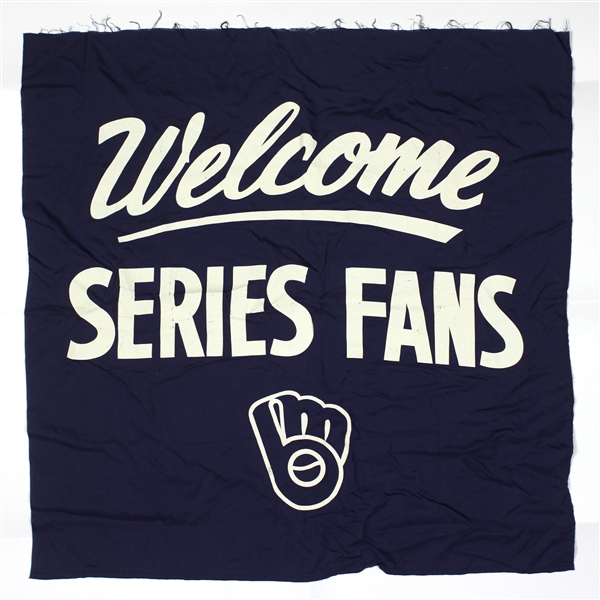 1982 Milwaukee Brewers 35" x 35" World Series Stadium Banner